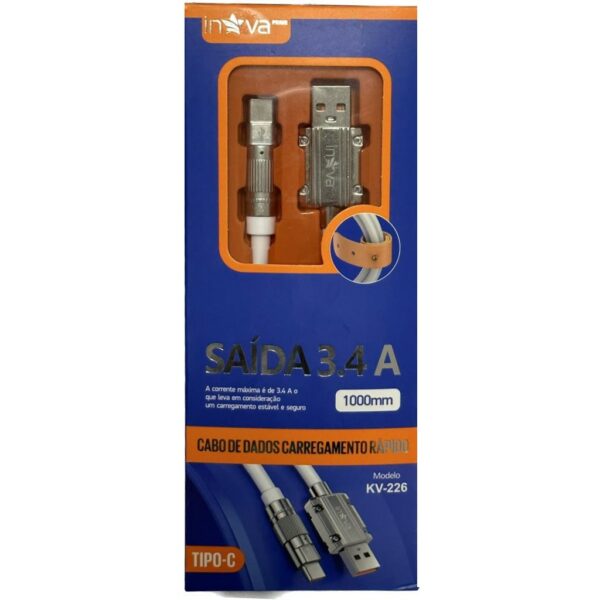 KV 226KV 226 Cabo de Dados 3.4a tipo C 1M Inova Kv-226 - Imagem 1