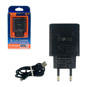 Carregador Inteligente 5.1a Tipo V8 Inova Car-3305S
