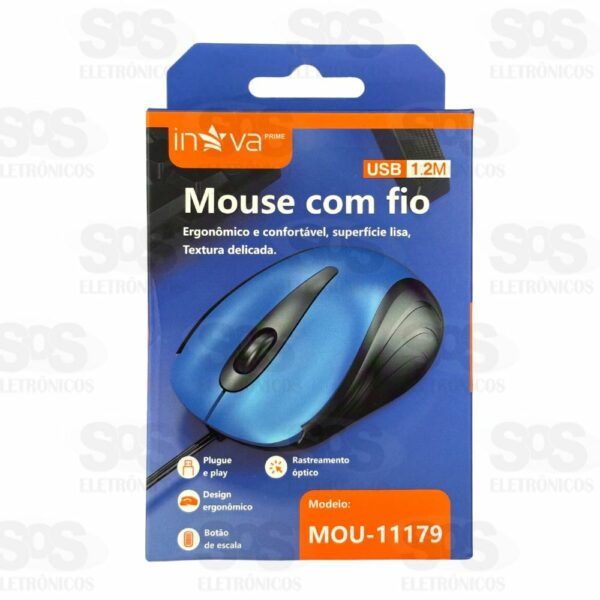Mouse c/ fio MOU-11179 INOVA - Imagem 1