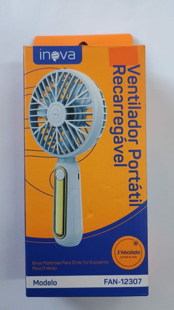 Ventilador Portátil Recarregável FAN-12307 INOVA - Imagem 1